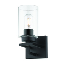 Golden 6070-BA1 BLK-BLK - Golden Lighting Tribeca 1-light Vanity in Matte Black